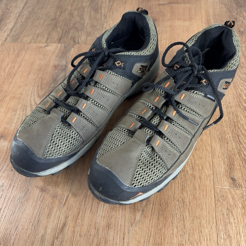 *READ Pacific Mountain Men's Coosa Lo Waterproof Hiking Boot Shoes Size 12 Tan